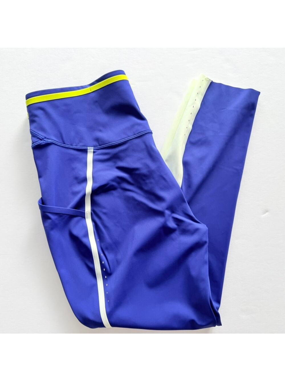 Lululemon Seawheeze SE Bonded Tight 25" Symphony Blue Yellow Size 12